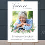 Funeral Sign With Pink And Green Florals, thumbnail 2 of 4