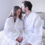 Personalised Embroidered Heart Couples Dressing Gown, thumbnail 1 of 10