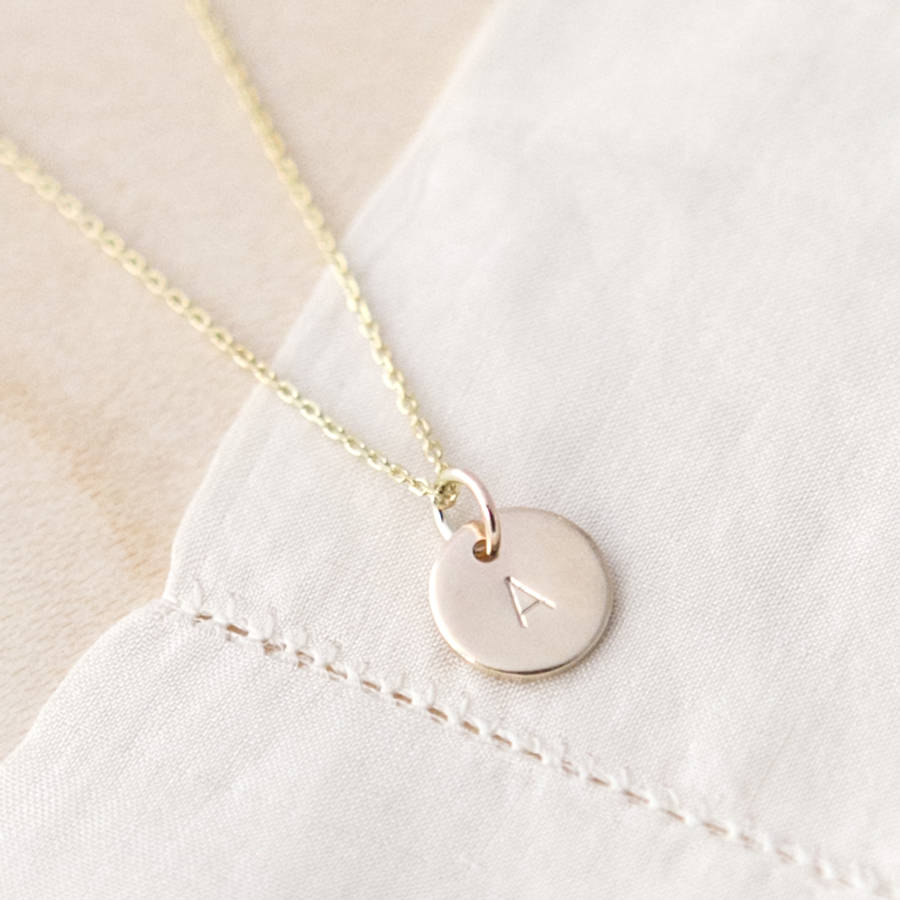 Teeny Tiny Gold Initial Necklace By Vanessa Plana | notonthehighstreet.com