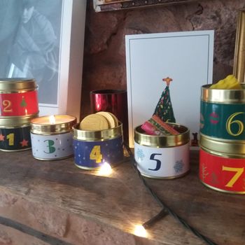 Advent Calender Tins With Candles And Treats, 7 of 8