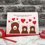 'Bears' Personalised Valentines Card From Children, thumbnail 1 of 4