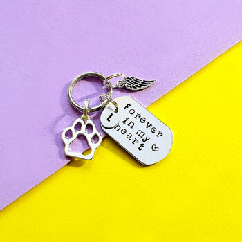 Forever In My Heart Dog Pet Loss Memory Keyring, 5 of 7