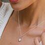 April Birthstone White Topaz Sterling Silver Necklace, thumbnail 1 of 11