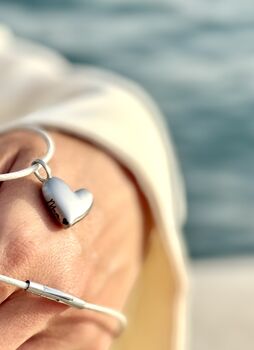 Personalised Heart Urn Necklace For Pet Or Human Memorial Ashes, 6 of 12