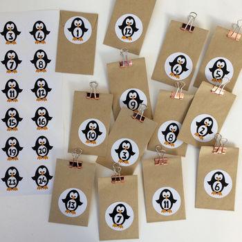 Penguin Advent Stickers Or Penguin Advent Craft Kit, 2 of 12