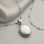Sterling Silver Decorative Oval Locket, thumbnail 1 of 7