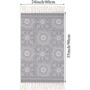 Grey Vintage Cotton Area Rug Runner, thumbnail 7 of 7