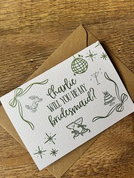 Will You Be My Bridesmaid Card, Maid Of Honour Proposal, 2 of 7