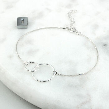 Silver Mother And Daughter Circle Bracelet, 8 of 12