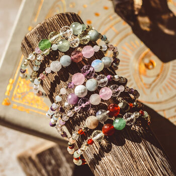 Faceted Crystal Intention Beaded Bracelet, 2 of 12