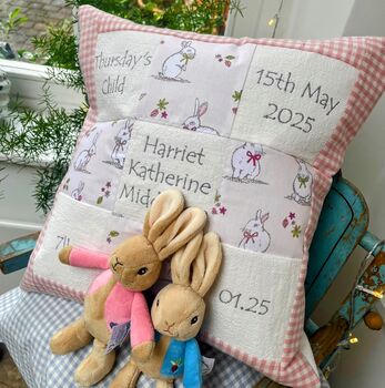 Personalised Bunny Memory Cushion**, 3 of 9