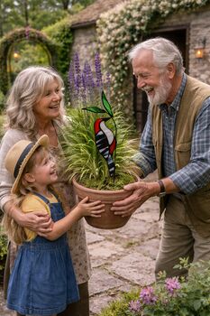 Woodpecker Glass Plant Stake, 5 of 5