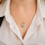 Personalised Sterling Silver And Yellow Gold Swans In Love Necklace, thumbnail 2 of 9