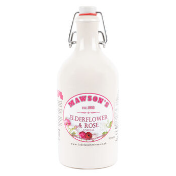 Mawson's Elderflower And Rose Cordial In Stone Bottle, 4 of 5