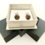 Silver Cufflinks Inset With Wood, thumbnail 5 of 5
