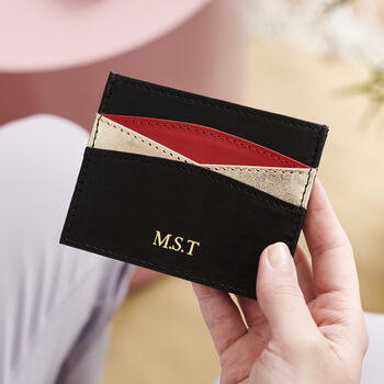 Personalised Colour Pop Leather Card Holder, 2 of 3