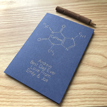 Personalised Coffee Molecule Father's Day Card, 10 of 12
