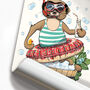 Meerkat In Bubble Bath, Funny Toilet Art, thumbnail 3 of 9