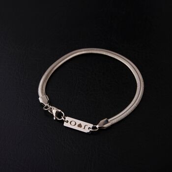 Mens Personalised Flat Snake Bracelet, 3 of 9