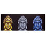 Buddha Painting Three Heads Black, thumbnail 1 of 5