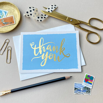 Thank You Script Box Set Of Eight Pastel Note Cards, 2 of 10