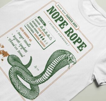 Funny Snake T Shirt 'Know Your Nope Rope', 4 of 5