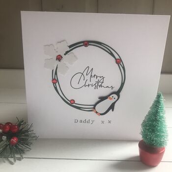 Personalised Penguin Christmas Card, 4 of 8