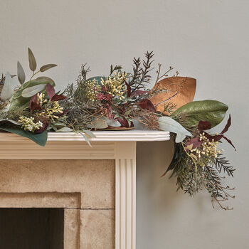 One.5m Pre Lit Autumn And Christmas Garland, 3 of 4