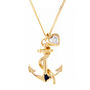 Anchor And Heart Diamond Necklace – Silver/Gold Vermeil, thumbnail 3 of 7