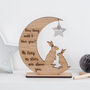 Personalised 'How Long Will I Love You' Hare Decoration, thumbnail 2 of 2