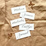 White Hand Calligraphy Place Cards, thumbnail 3 of 4