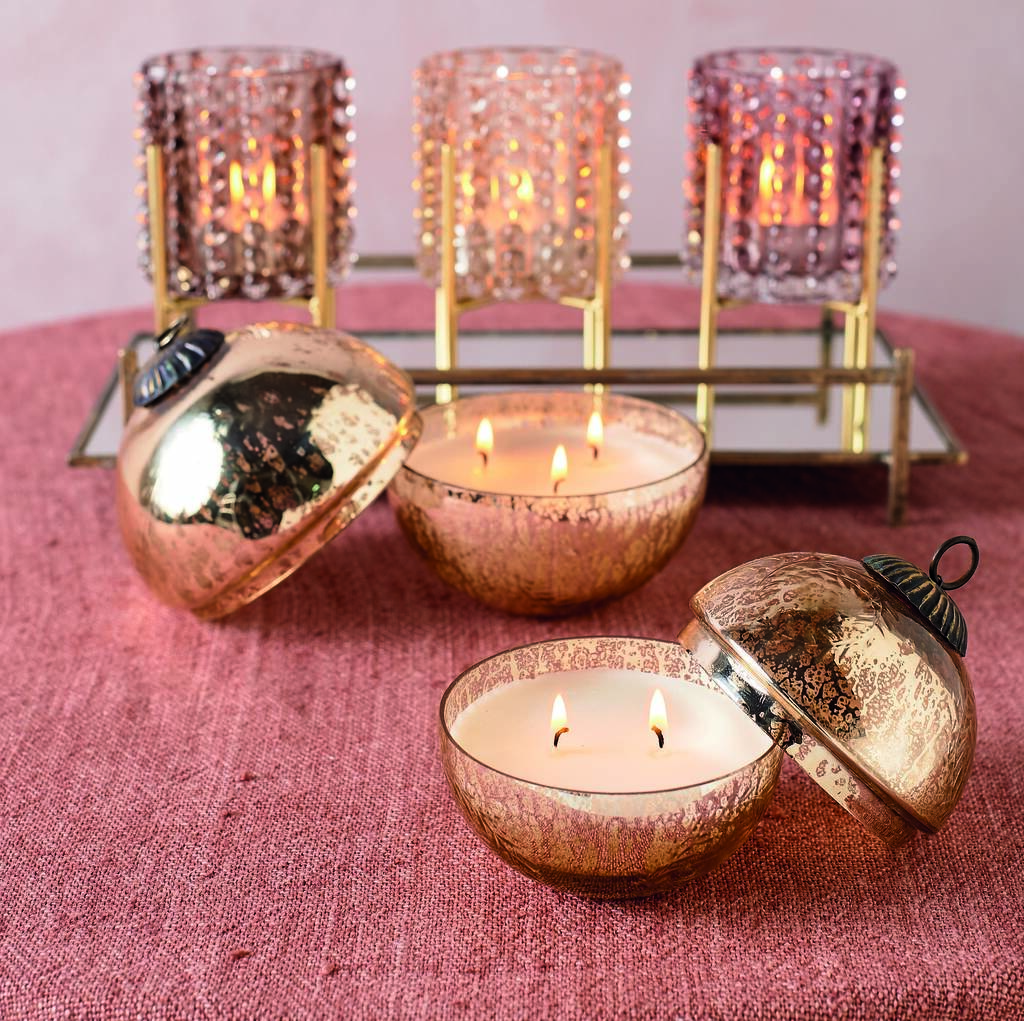 Mercury Glass Scented Candle Bauble By Ella James