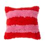 Red And Pink Stripe Tufted Cushion, thumbnail 1 of 3
