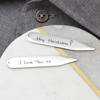 Personalised Silver Or Gold Collar Stiffeners, 3 of 4