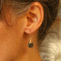 Navy Quartz Drop Earrings, thumbnail 3 of 5