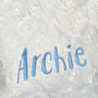 Personalised Grey Embossed Letters Blanket For Baby, thumbnail 2 of 9
