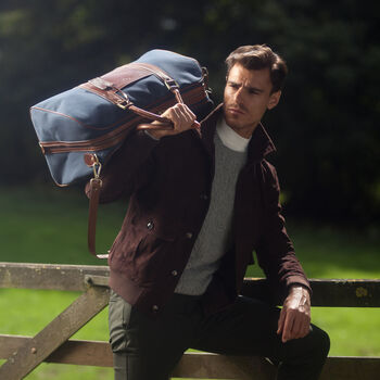 Personalised Canvas/Leather Medium Holdall. 'Giovane M', 3 of 12
