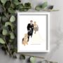 Christian Wedding Gift Couple Portrait With Bible Verse, thumbnail 11 of 12