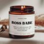 Birthday Gift For Friends Funny Candle Boss Babe, thumbnail 1 of 7