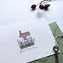 ‘Home’ Hand Illustrated Anniversary Love Family Card, thumbnail 2 of 2