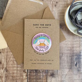 Tipi Save The Date Wedding Magnet, 5 of 5