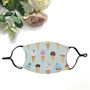 Cute Ice Cream Print Face Mask With Filters, thumbnail 1 of 2