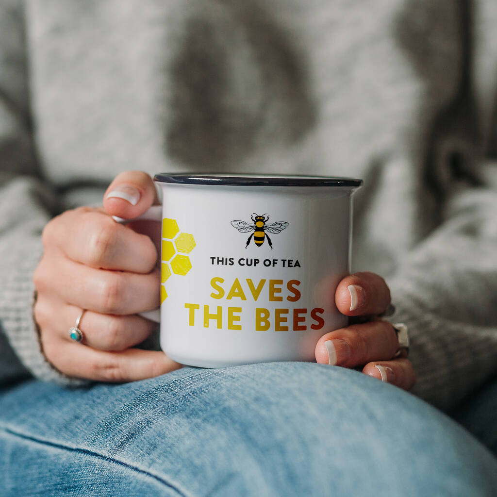 'This Cup Of Tea Saves The Bees' Ceramic Mug, 1 of 3