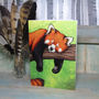 Red Panda Illustration Notebook Lined Pages, thumbnail 1 of 4