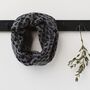 Lambswool Leopard Knitted Cowl, thumbnail 4 of 12