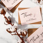 Personalised Wedding Thank You Cards In Pink And Gold, thumbnail 6 of 9