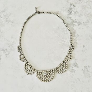 Original 1950s Diamante Vintage Necklace, 3 of 7