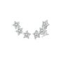 Sterling Silver Sparkling Stars Stud Earrings, thumbnail 2 of 6