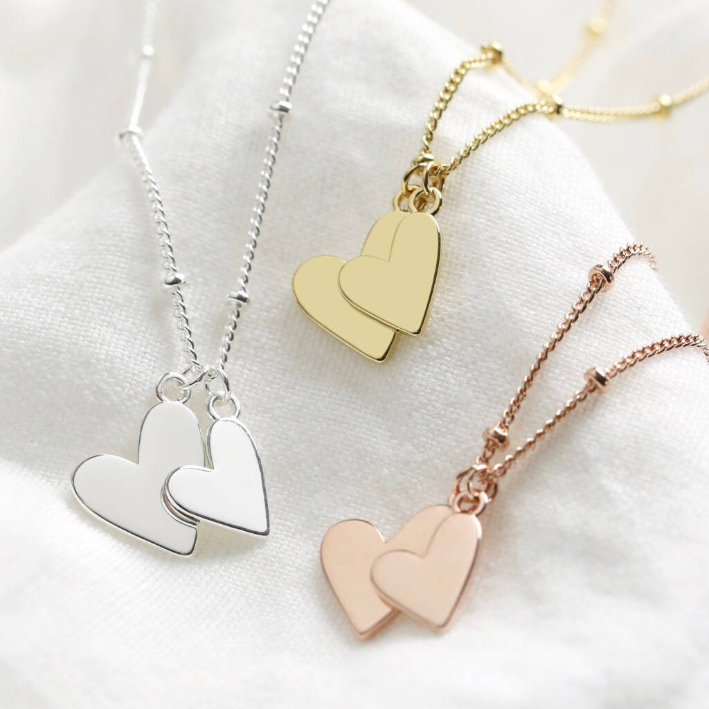 Falling Heart Charms Necklace By Lisa Angel | notonthehighstreet.com