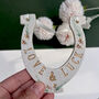Forest Themed Love And Luck Ceramic Wedding Horseshoe, thumbnail 4 of 6